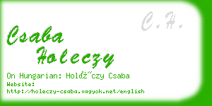 csaba holeczy business card